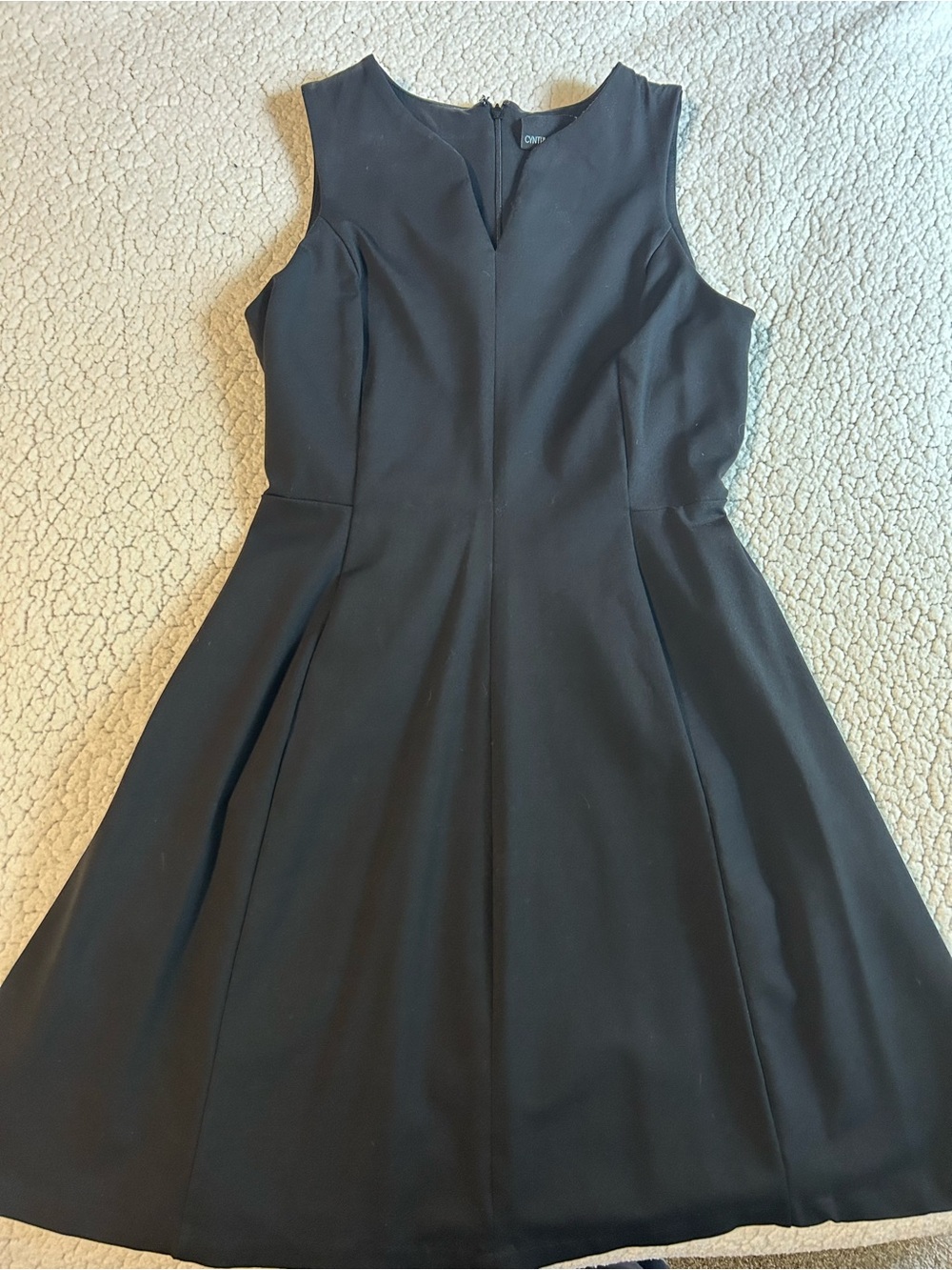 Cynthia Rowley Black Sleeveless Fit-and-Flare Dress